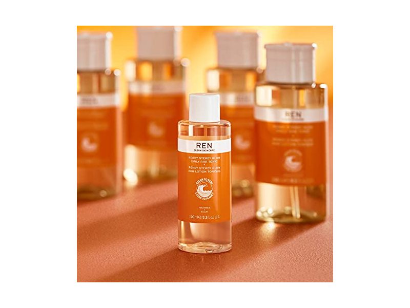 REN Clean Skincare Ready Steady Glow Daily AHA Tonic, 3.3 fl oz/100 mL
