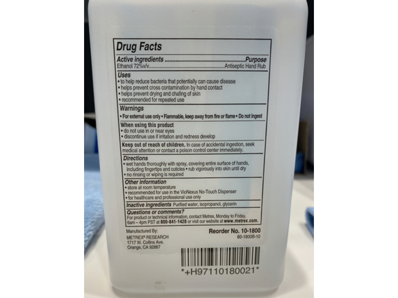 Vionexus Antiseptic Hand Rub No-Rinse Spray, 1 L