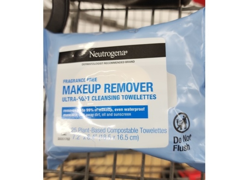 Neutrogena MakeUp Remover Ultra-Soft Cleansing Towelettes, Fragrance Free, 25 Count