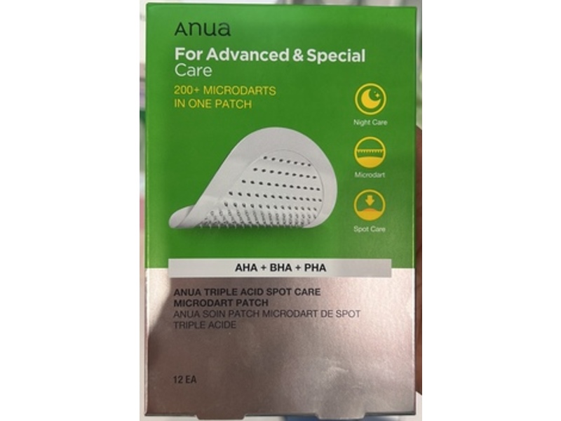 Anua Triple Acid Spot Care Microdart Patch, 12 Count