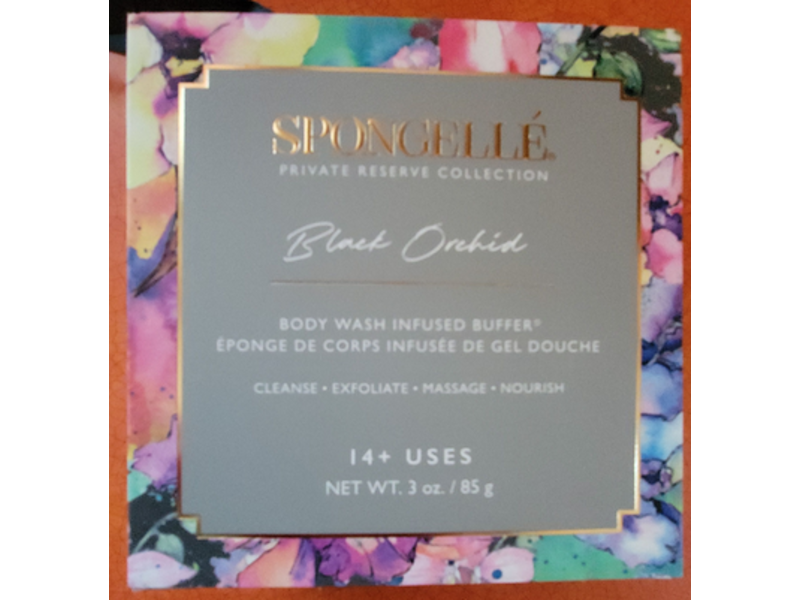 Spongelle Body Wash Infused Buffer, Black Orchid, 3 oz/85 g