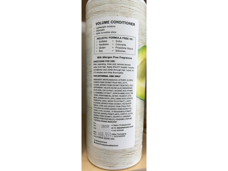Enjoy Holistic Volume Conditioner, 33 fl oz/33.8 mL