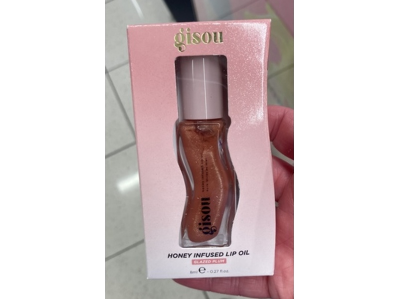 Gisou Honey Infused Lip Oil, Glazed Plum, 0.27 fl oz/8 mL