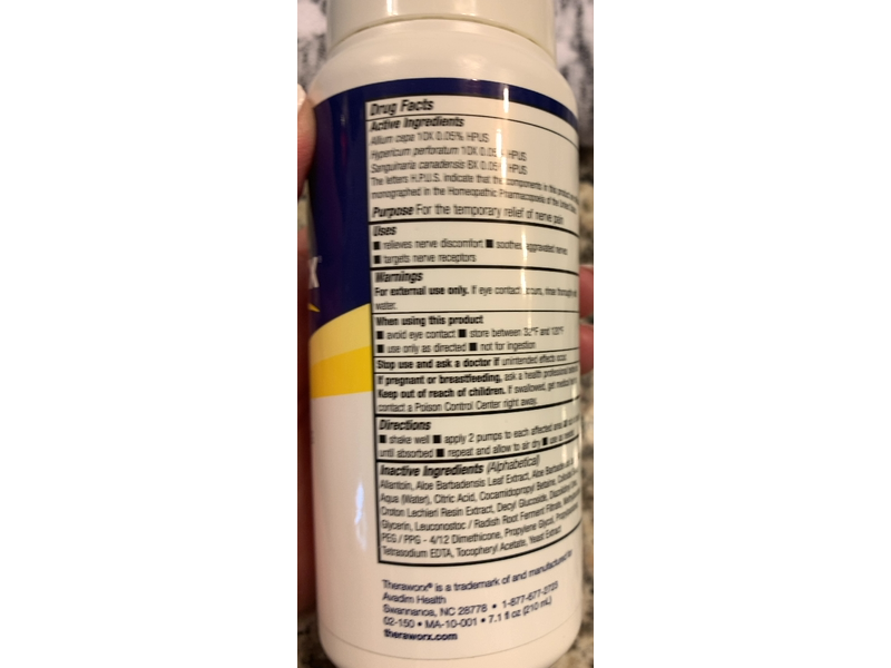 Theraworx Fast-Acting Nerve Relief Foam, 7.1 oz/210 mL
