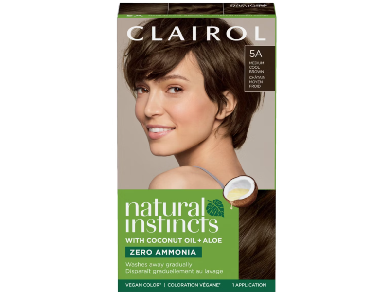 Clairol Natural Instincts Hair Color, 5A Medium Cool Brown, 1 Application