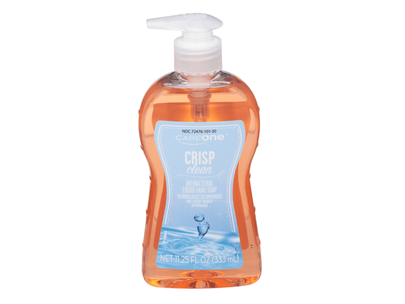 CareOne Antibacterial Liquid Hand Soap, Crisp Clean, 11.25 fl oz/333 mL