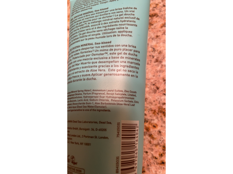 Ahava Deadsea Water Mineral Shower Gel, Sea-Kissed, 6.8 fl oz/200 mL