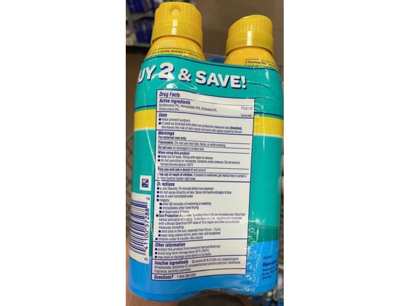 Coppertone Kids Sunscreen Spray, SPF 50, 5.5 oz/156 g, Pack Of 2