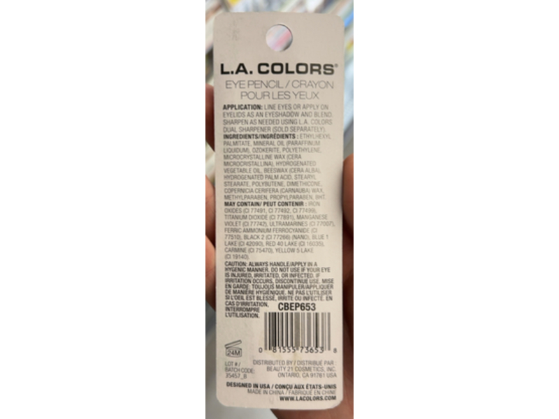 L.A. Colors Shadow & Liner Jumbo Eye Pencil, Sunglasses, 0.10 oz/3.8 g