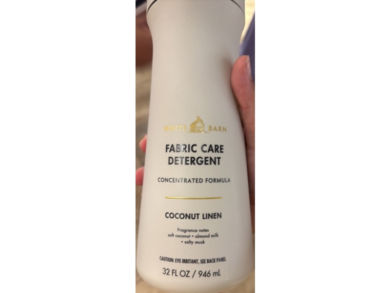 White Barn Fabric Care Detergent, Coconut Linen, 32 fl oz/946 mL