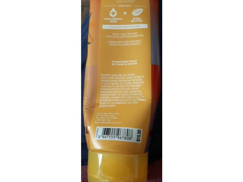 Bath & Body Works Body Cream, Vanilla Coconut, 8 oz/226 g, Pack Of 2