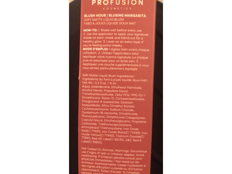 Profusion Cosmetics Blush Hour Soft Matte Liquid Blush, Blushing Margarita, 0.2 fl oz/6 mL