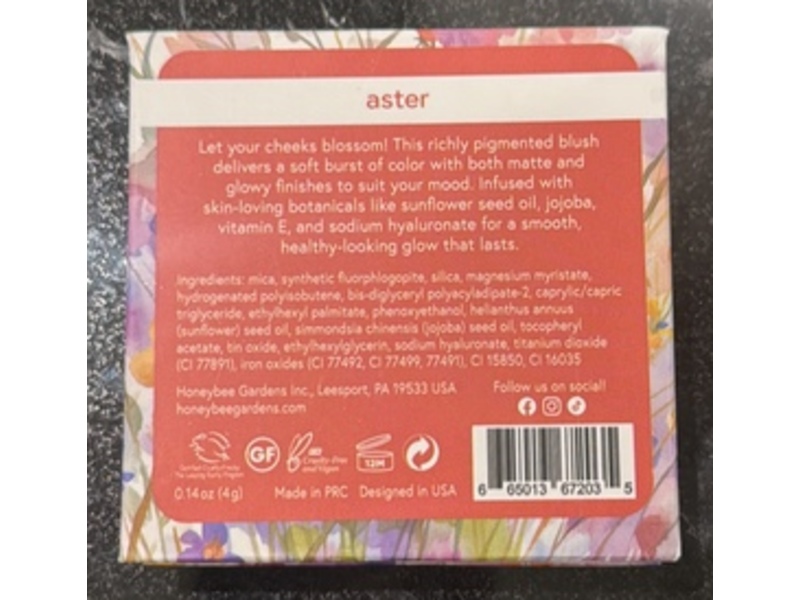 Honeybee Gardens Wildflower Blooming Blush, Aster, 0.14 oz/4 g