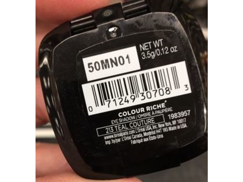 L'Oreal Paris Colour Riche Monos Eyeshadow, 213 Teal Couture, 0.12 oz