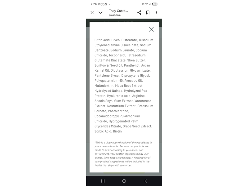 Prose Custom Shampoo, 8.5 fl oz.