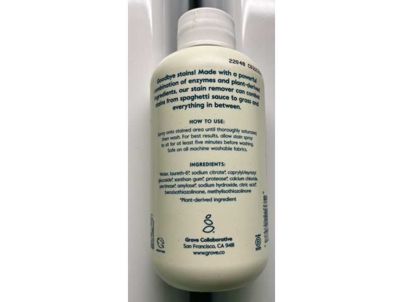 Grove Collaborative Stain Remover Spray, Free & Clear, 8 fl oz/236.6 mL