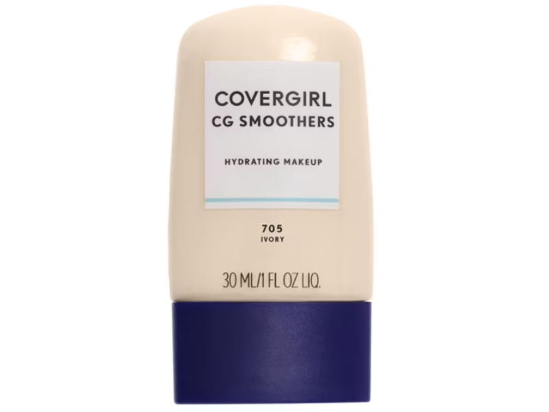 CoverGirl Smoothers Hydrating Foundation, 705 Ivory, 1 fl oz/30 mL