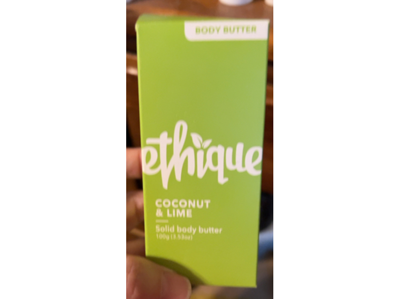 Ethique Solid Body Butter, Coconut & Lime, 3.53 oz/100 g