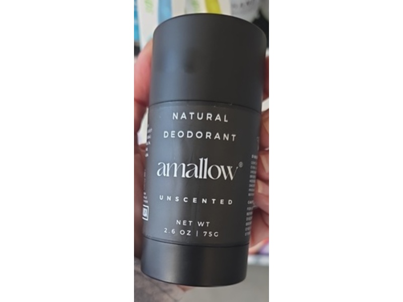 Amallow Natural Deodorant, Unscented, 2.6 oz/75 g