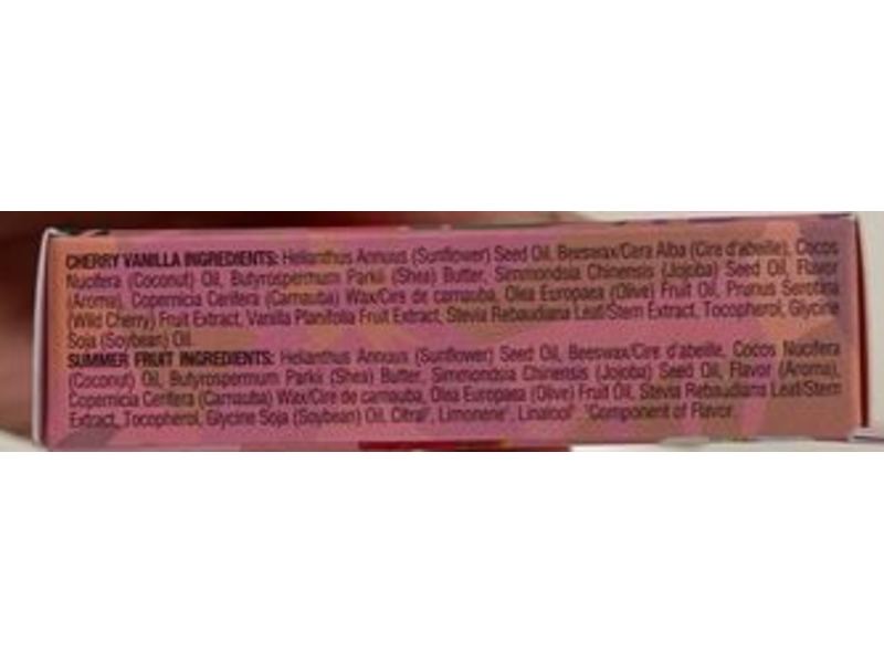 eos The Super Fruits Variety Lip Balm, Strawberry Sorbet, Honey Apple, Cherry Vanilla, Summer Fruit, 0.14 oz/4 g, Pack Of 4