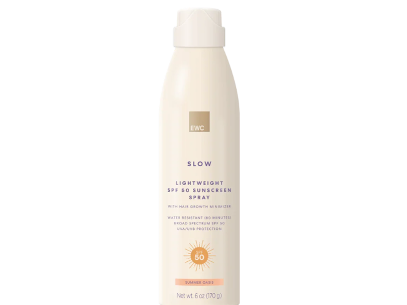 Ewc Slow Lightweight Sunscreen Spray, SPF 50 Summer Oasis, 6 oz/170 g
