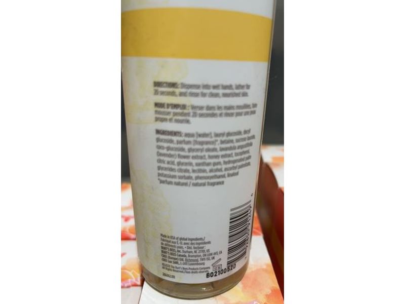 Burt's Bees Naturally Clean Hand Soap, Lavender & Honey, 8 fl oz/236.5 mL