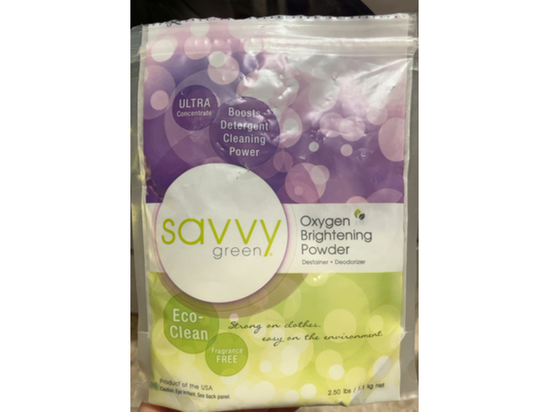Savvy Green Oxygen Brightening Powder Deodorizer, 1.1 kg