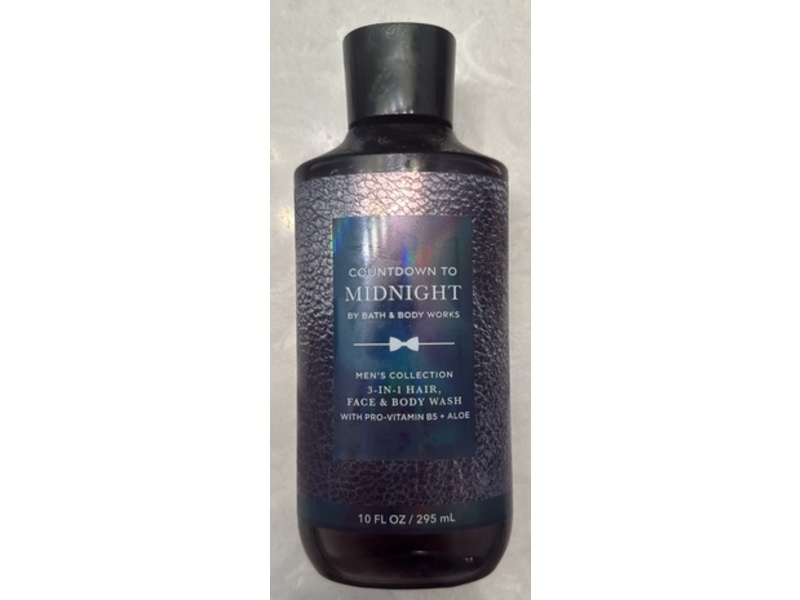 Bath & Body Works Face & Body Wash, Countdown to Midnight, Pro-Vitamin B5 & Aloe, 10 fl oz/295 mL