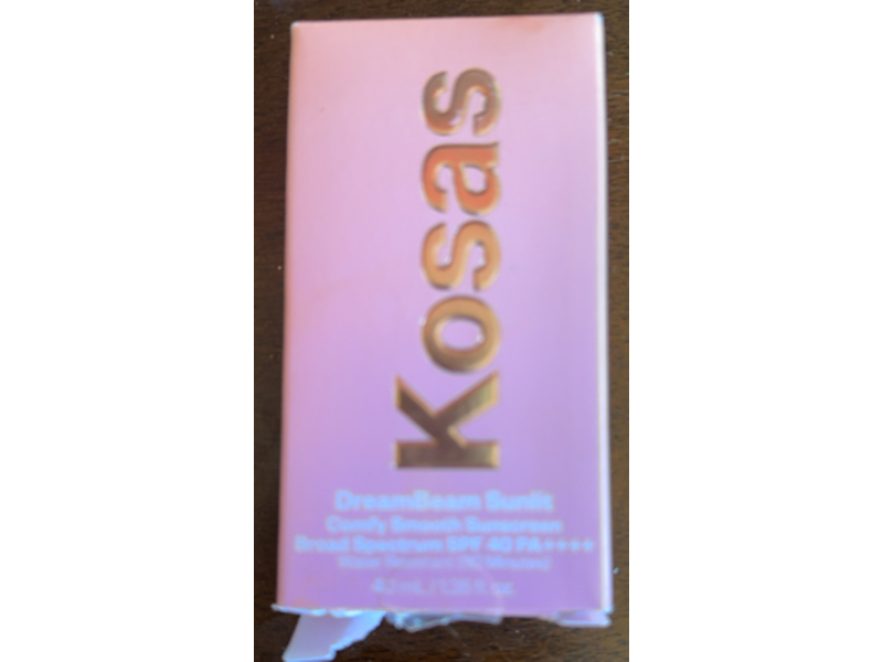 Kosas DreamBeam Comfy Smooth Sunscreen, SPF 40 PA++++, Sunlit, 1.35 fl oz/40 mL