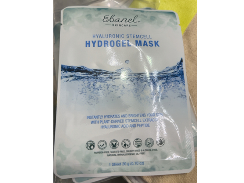 Ebanel Hydrogel Sheet Mask, Hyaluronic Stemcell, 0.70 oz/20 g, 1 Count, Pack of 5