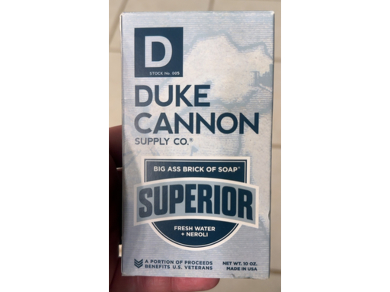 Duke Cannon Big Ass Brick Soap, Fresh Water + Neroli, 10 oz