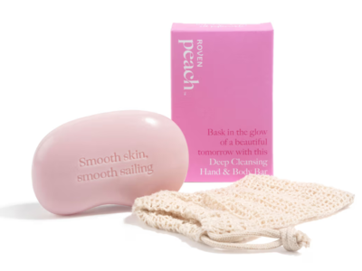 Roven Peach Deep Cleansing Hand & Body Bar, 4 oz/113 g