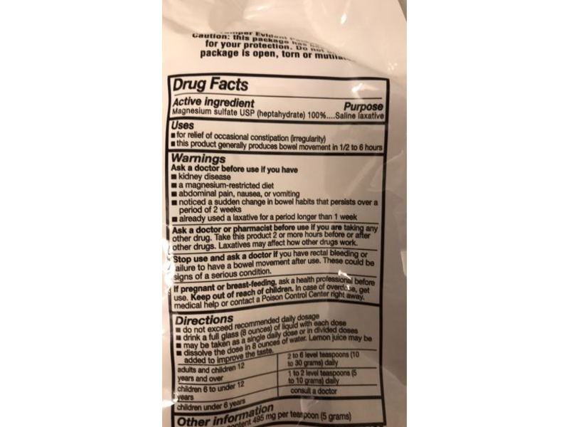 Signature Care Epsom Salt Magnesium Sulfate U.S.P, 16 oz/454 g