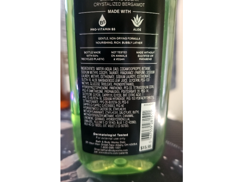 Bath & Body Works Candy Apple Cauldron Body Wash, Pro-Vitamin B5 + Aloe, 10 fl oz/295 mL