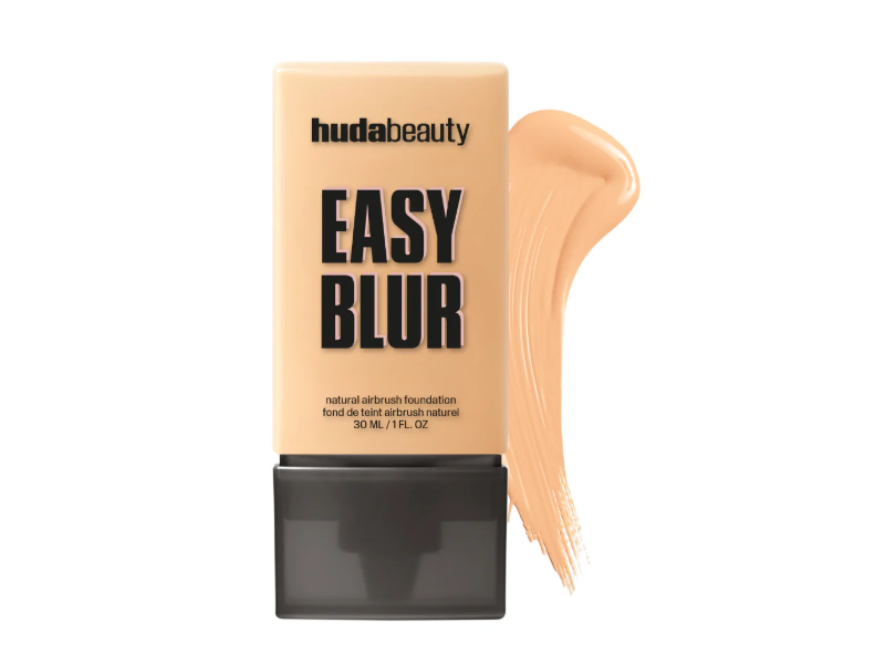 Hudabeauty Easy Blur Natural Air Brush Foundation, 220 N Custard, 1 fl oz/30 mL