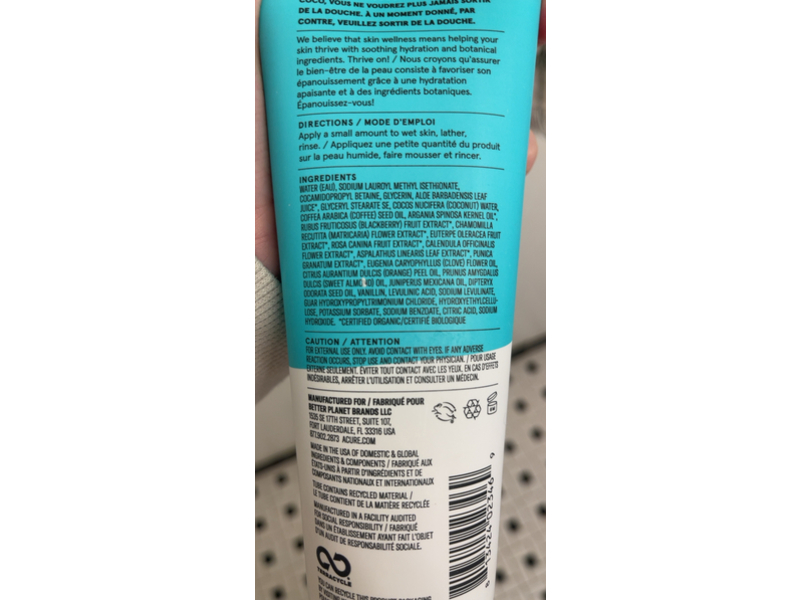 Acure Conditioning Body Wash, Coconut & Coffee, 8 fl oz/236 mL
