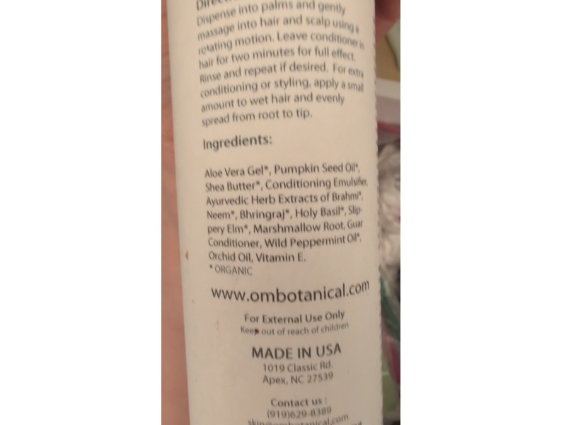 OM Botanical Organic Conditioner & Styling Gel, 16 fl oz/430 g