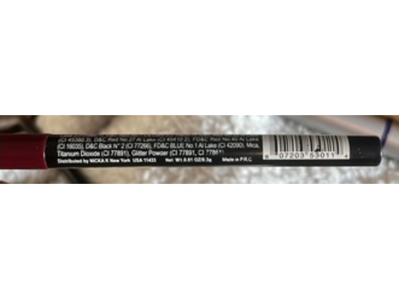 Nicka K New York Auto Lip Liner, AA11 Plum, 0.01 oz/0.3 g