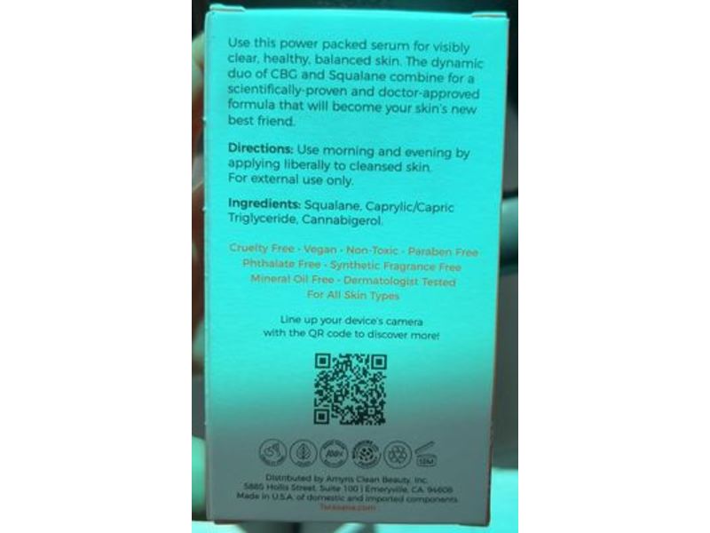 Terasana Clear + Control Healthy Skin Serum,1 fl oz/30 mL