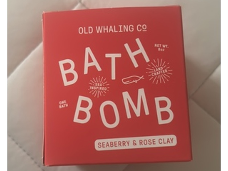 Old Whaling Co Bath Bomb, Sea Berry & Rose Clay, 8 oz, Pack Of 4