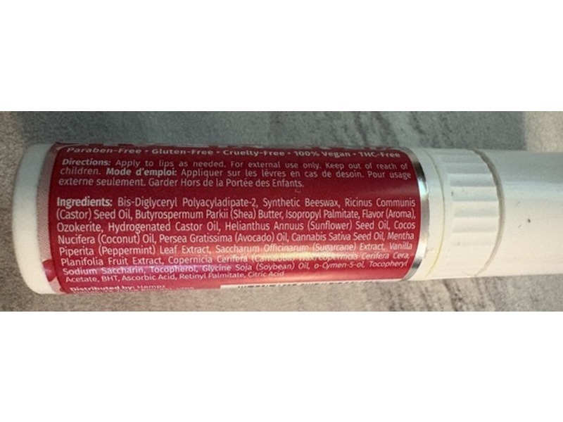 Hempz Candy Cane Lane Herbal Lip Balm, Holiday, 0.25 oz/7 g
