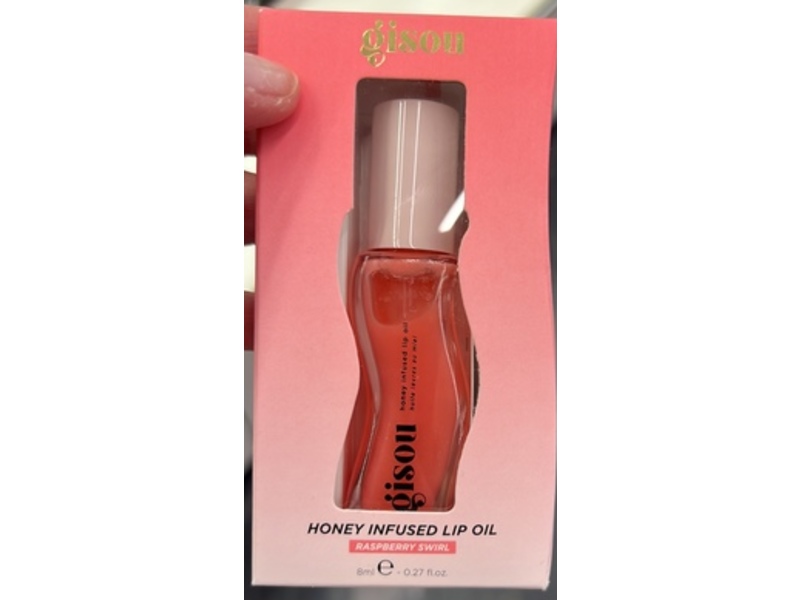 Gisou Honey Infused Lip Oil, Raspberry Swirl, 0.27 fl oz/8 mL