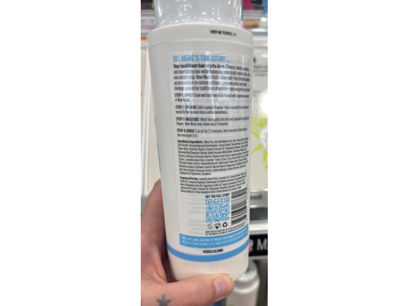 Hairstory New Wash Moisturizing Cleansing Cream, Rich, 8 fl oz/236 mL