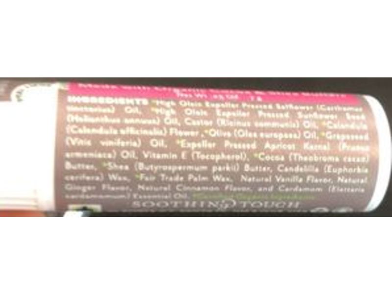 Soothing Touch Lip Balm, Vanilla Chai, 0.25 oz