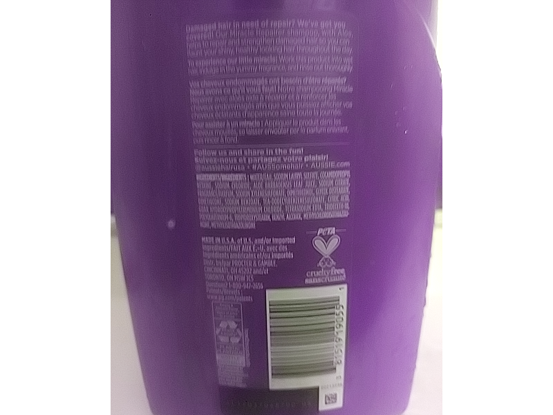 Aussie Miracle Repairer Shampoo, Aloe, 26.2 fl oz/778 mL