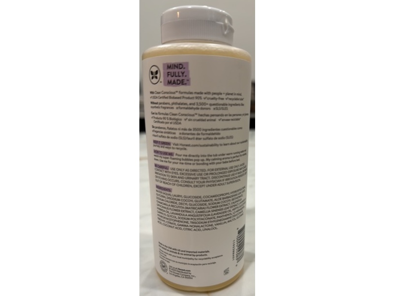 Honest Calm Bubble Bath, Lavender, 12 fl oz/355 mL