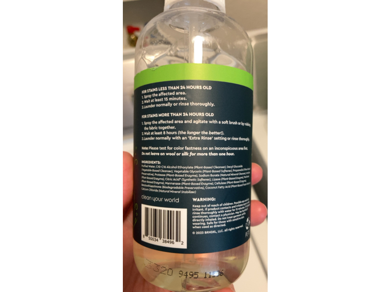 Puracy Stain Remover, Free & Clear, 12 fl oz/355 mL