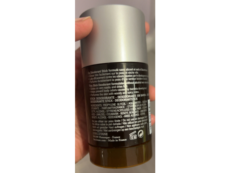 L'Occitane en Provence Homme Eav des Baux Deodorant Stick, 2.6 oz/75 g