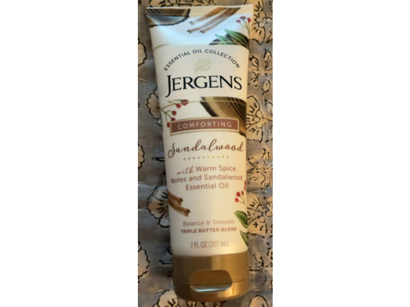 Jergens Triple Butter Blend, Warm Spice Notes & Sandalwood Essential Oil, 7 fl oz/207 mL