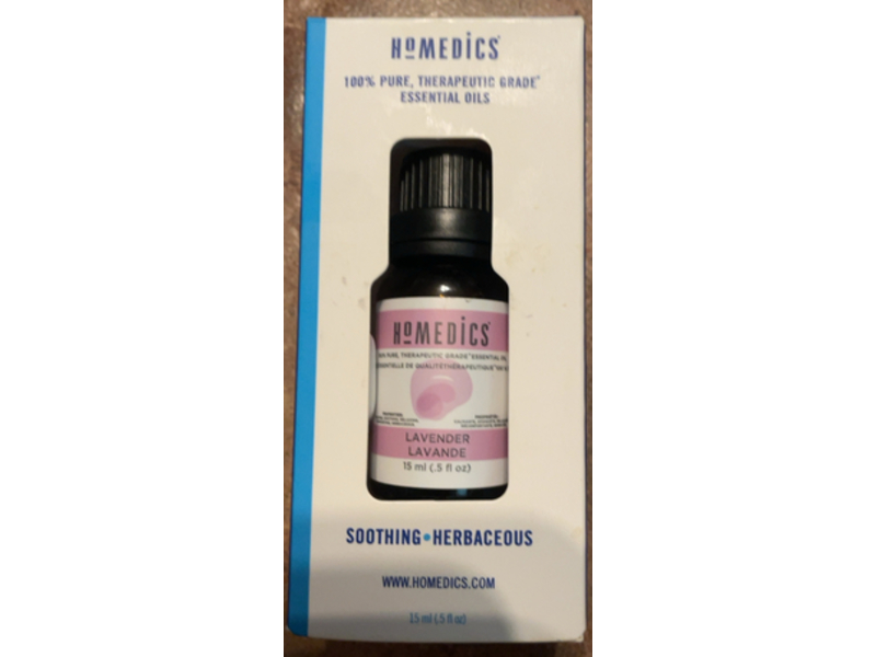 Homedics Therapeutic Grade Essential Oil, Lavender, 0.5 fl oz/15 mL